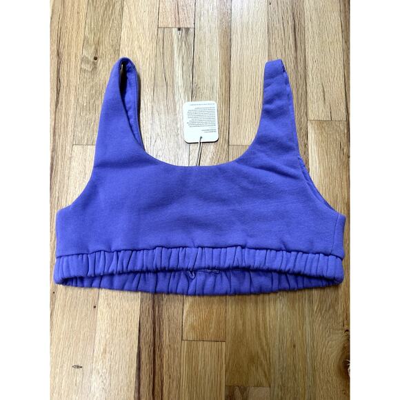 Donni Eco Fleece Sporty Bra Lavender NEW (size L) - Picture 3 of 5